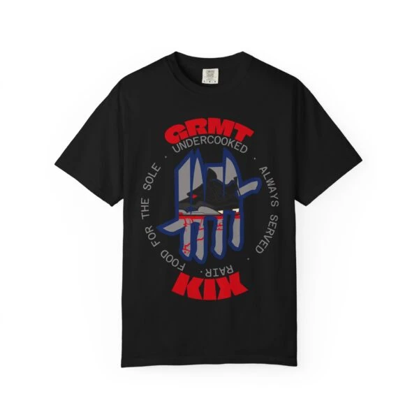 Shirt to Match Jordan 4 Rare Air GRMTKIX Still Kickin' Branded Slogan in Black Cotton
