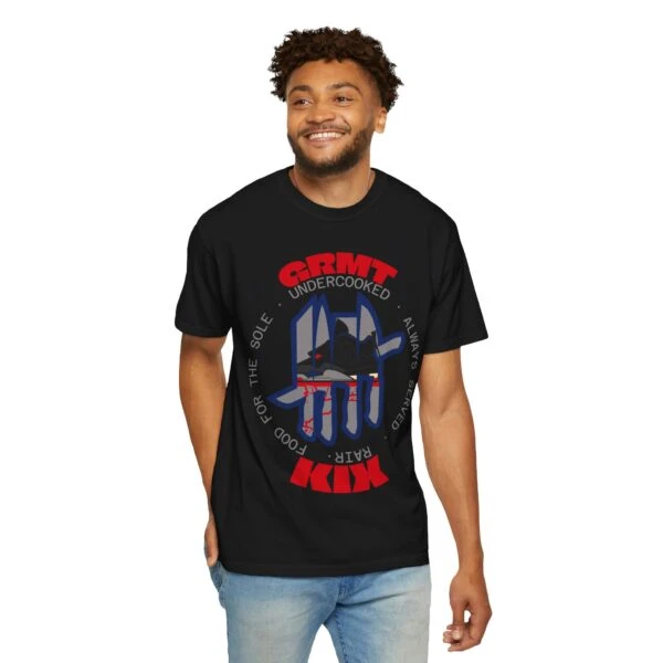Shirt to Match Jordan 4 Rare Air GRMTKIX Still Kickin' Branded Slogan in Black Cotton - Image 4