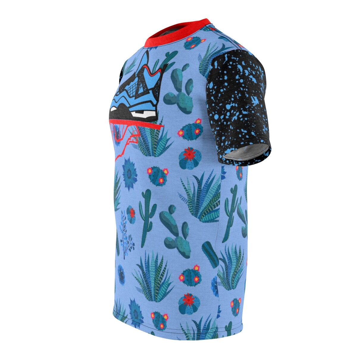 Shirt to Match Jordan 4 Cactus Jack Sneaker Colorway | Blue Cactus V4 - Image 4