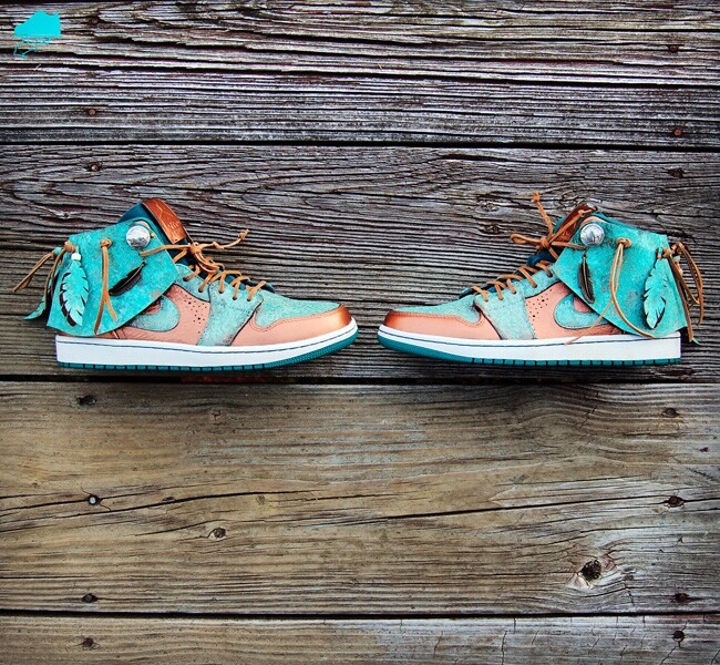 Custom Air Jordan Moccasin with Patina GourmetKickz® Food for