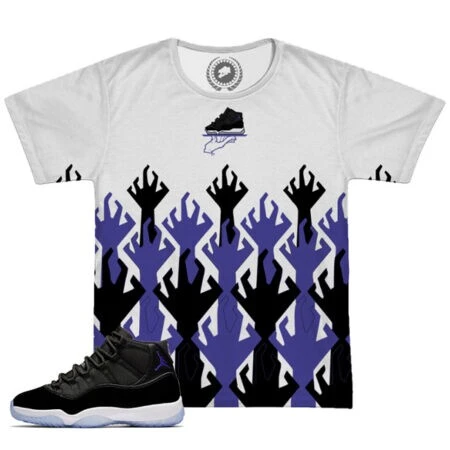 Shirt to Match Jordan 11 Space Jam Sneaker Colorway | Hungry Hands White