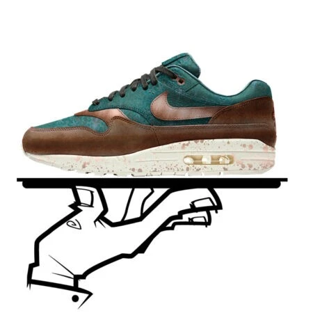 Custom Nike Air Max 1 Pinnacle Patina by GourmetKickz