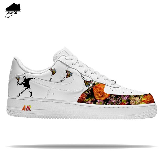 Custom Flower Bomb Nike AF1 Low by GourmetKickz