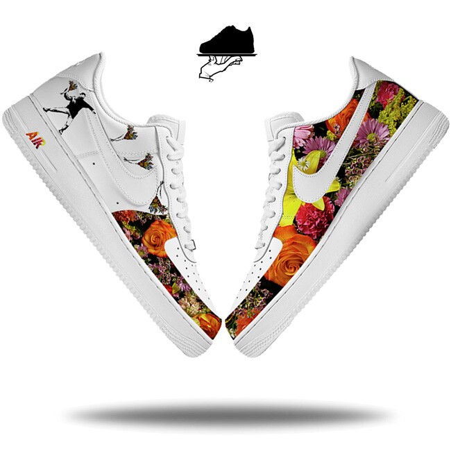 Custom Flower Bomb Nike AF1 Low by GourmetKickz - Image 3