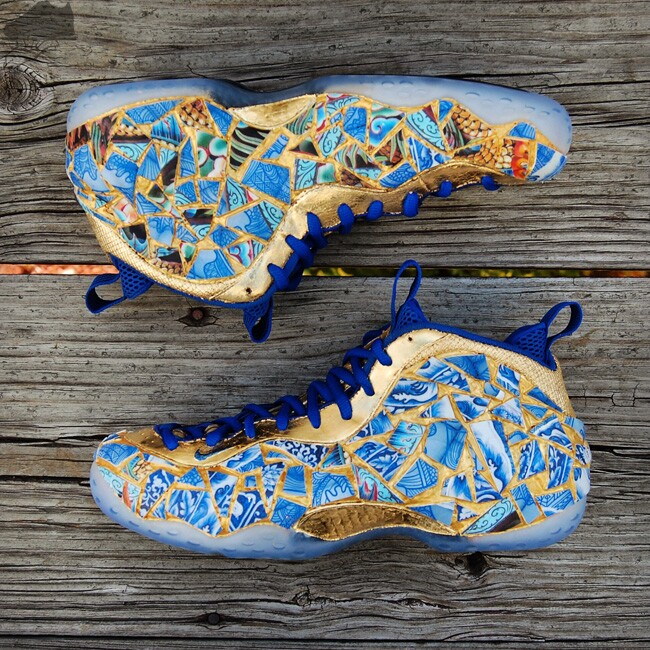 Custom Kintsugi Foamposite One by GourmetKickz - Image 4