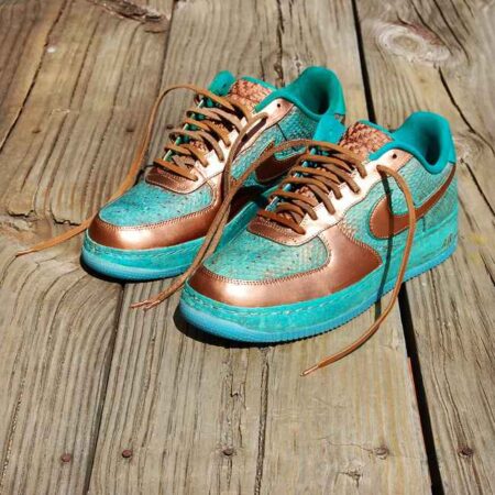 Custom Nike AF1 Low "Copper Dragon" by GourmetKickz