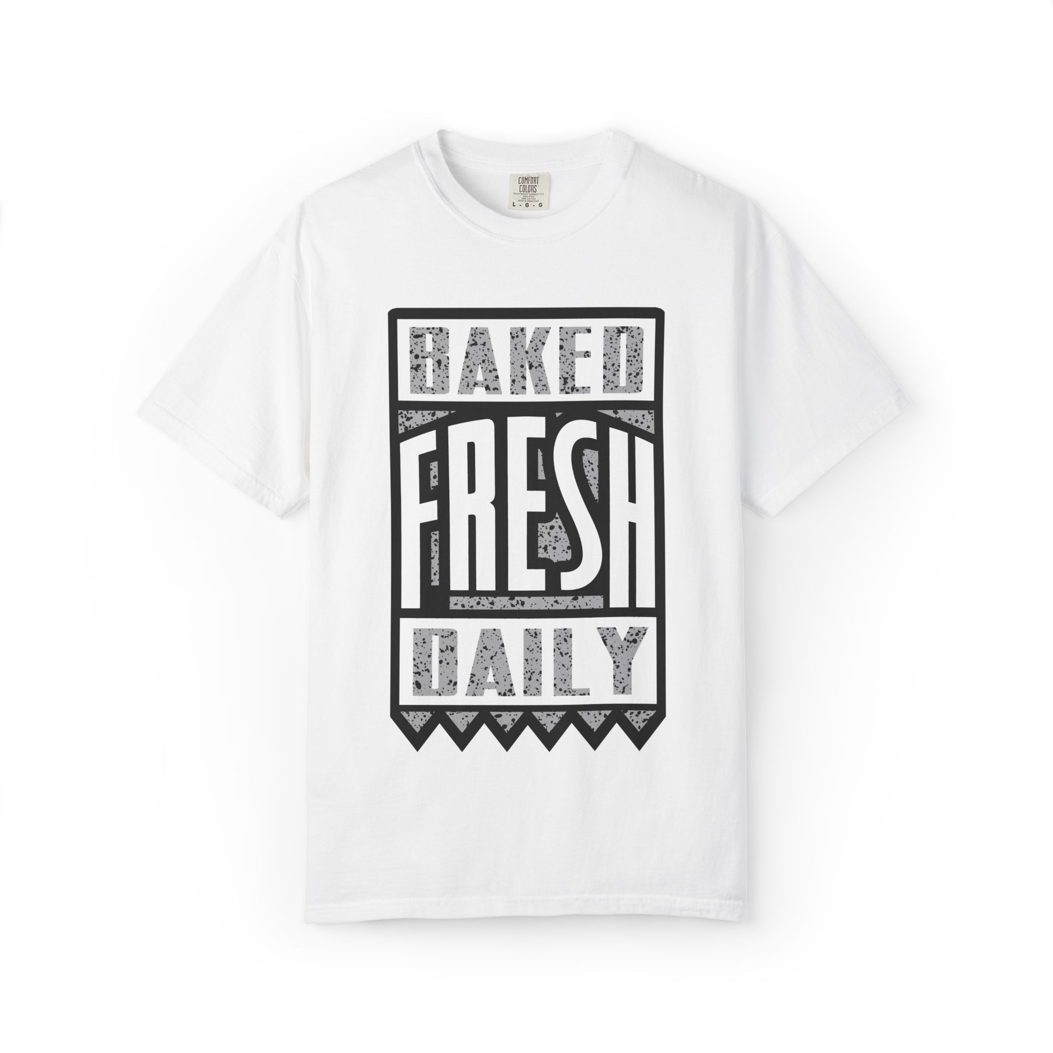 Shirt to Match Jordan 4 "White Cement" Baked Fresh Daily Graphic Tee in White