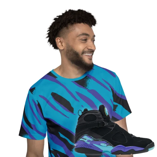 Shirt to Match Jordan 8 Aqua Mid Sole Food - Image 3