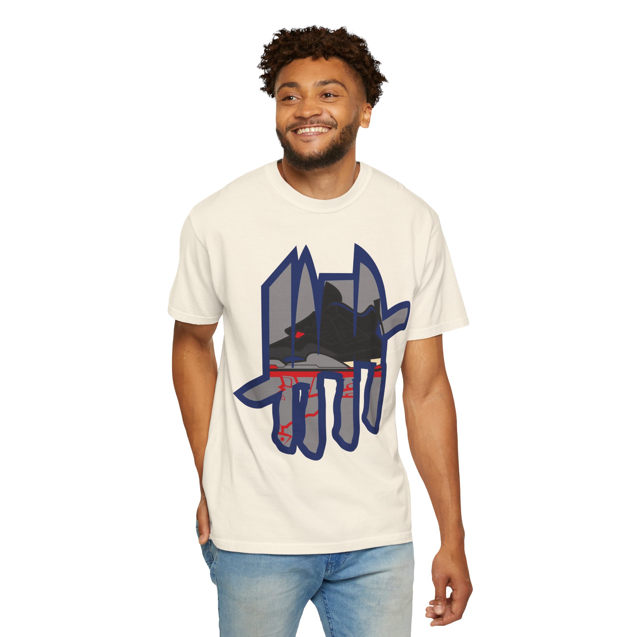 Shirt to Match Jordan 4 Rare Air Always Served rAIR x Now Serving Tee in Ivory - Image 4