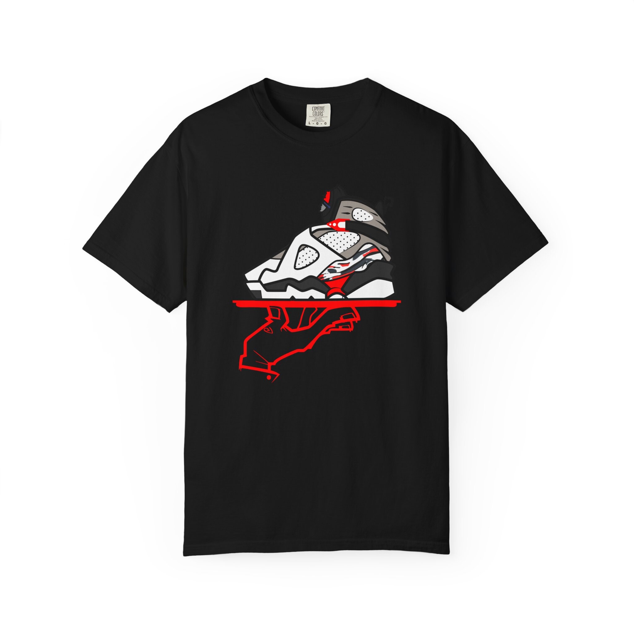Shirt to Match Jordan 8 Bugs Bunny 2025 in Black Cotton