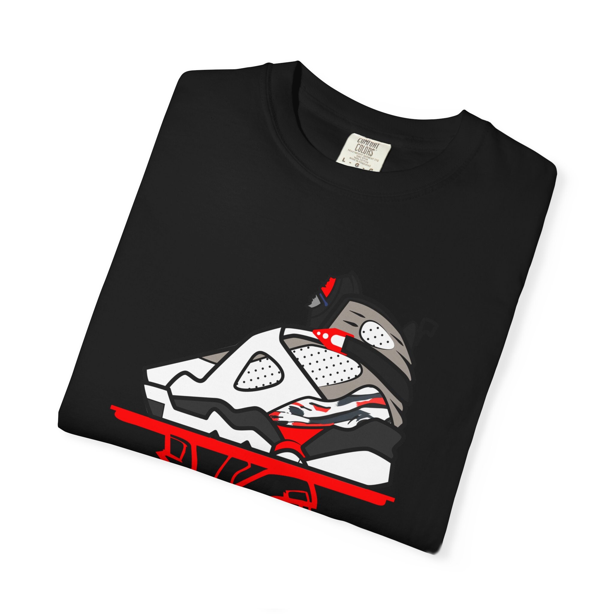 Shirt to Match Jordan 8 Bugs Bunny 2025 in Black Cotton - Image 3