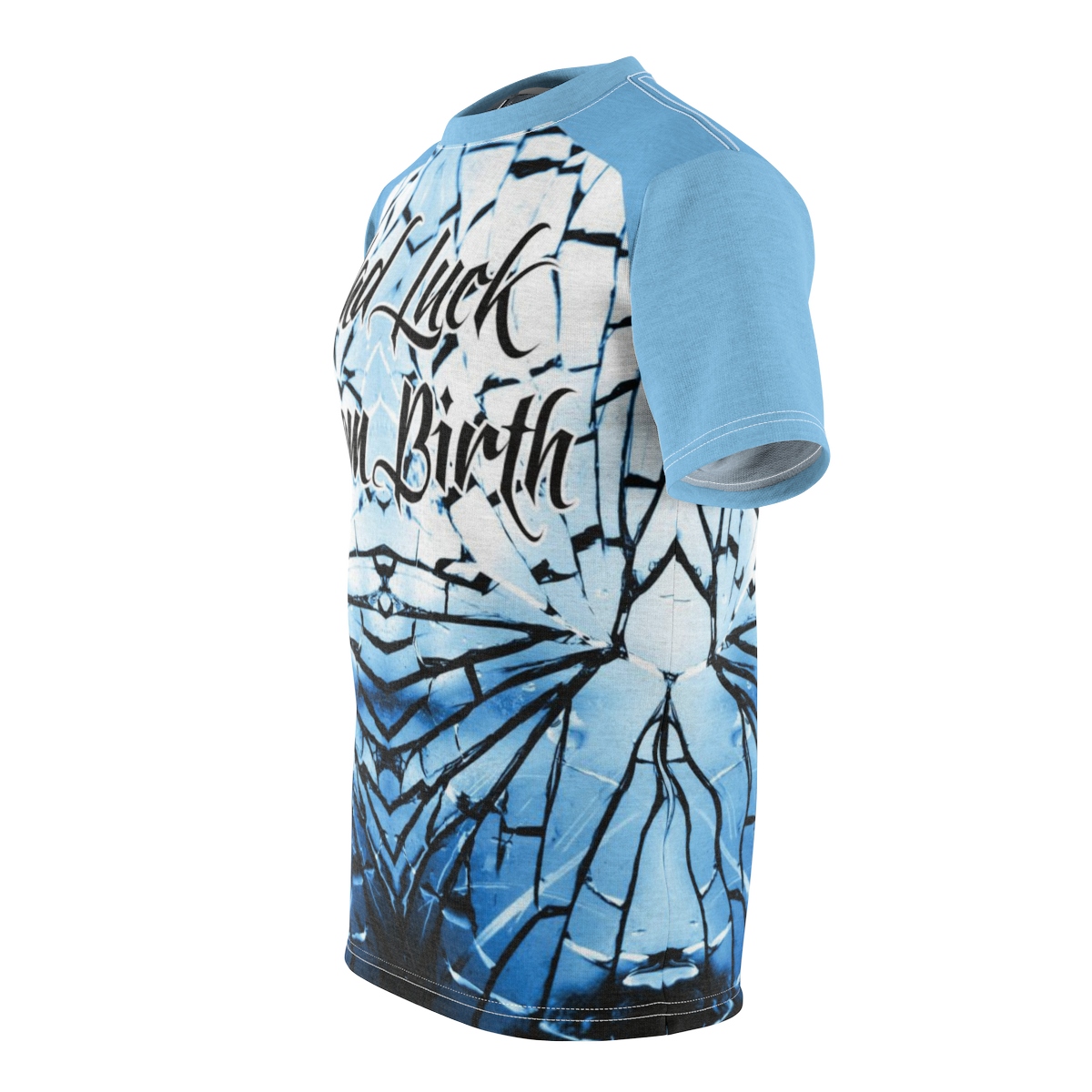 Blue Mirror Foamposite Sneaker ColorwayMatch T-Shirt Bad Luck