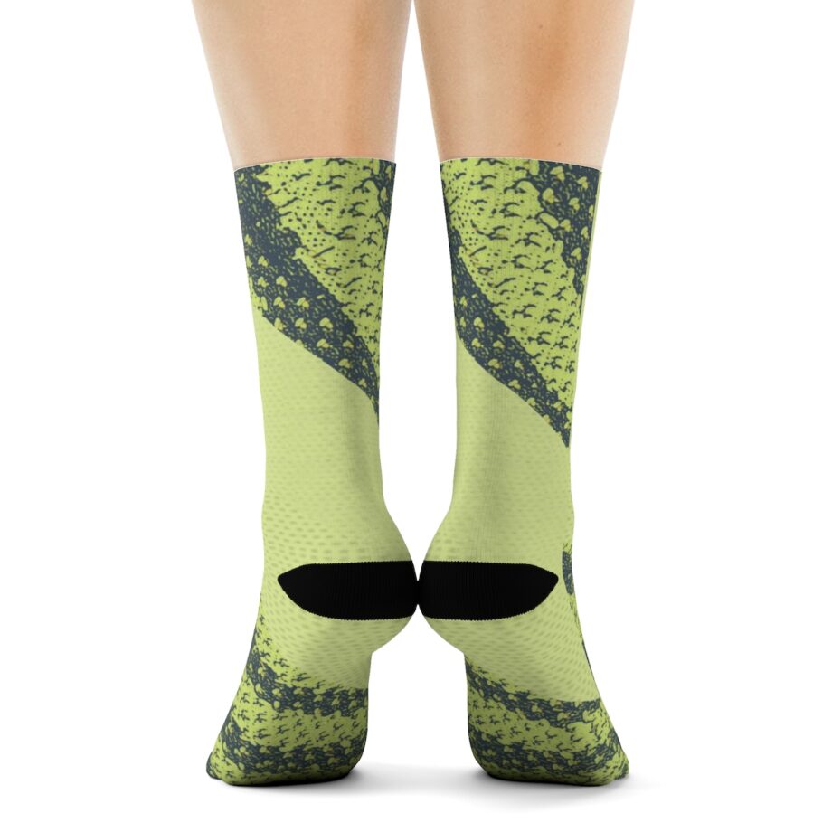 Yeezy Boost 350 V2 Semi Frozen Yellow Sneaker ColorwayMatch Sublimation Socks