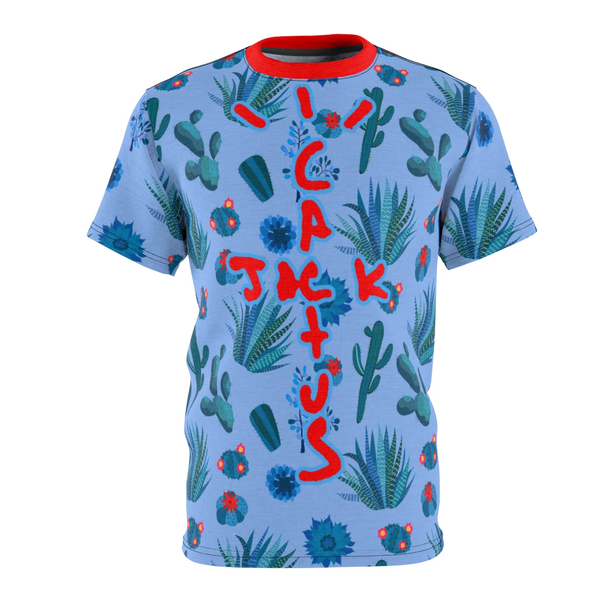 Jordan 4 Cactus Jack Sneaker ColorwayMatch T-Shirt | Blue Cactus v3