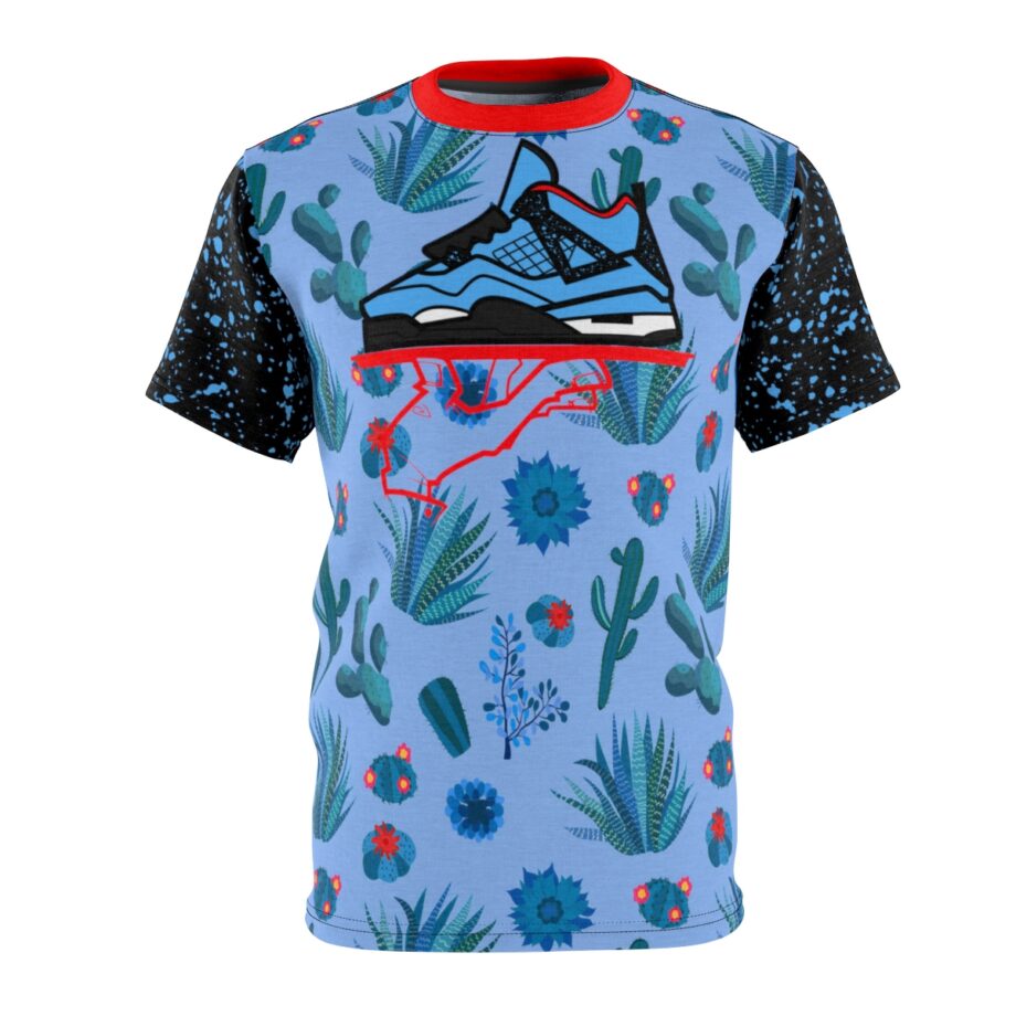 Jordan 4 Cactus Jack Sneaker ColorwayMatch T-Shirt | Blue Cactus v4