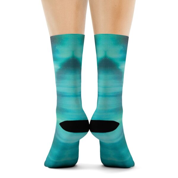 Socks to Match Northern Lights Foamposite Sneaker Colorway - Image 4