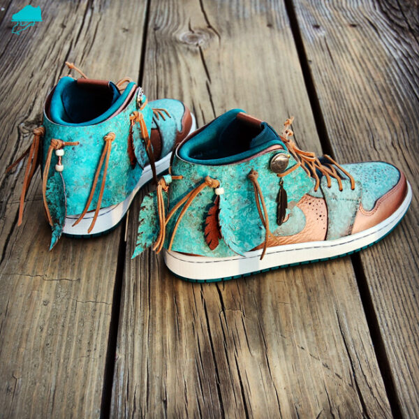 Custom Air Jordan 1 Moccasin with Patina - Image 4