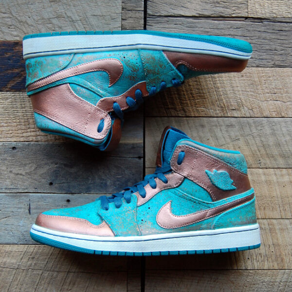 Custom Patina Pack AJ1 Mid by GourmetKickz - Image 5