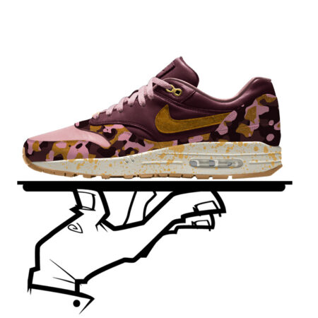 Custom Nike Air Max 1 Premium Women's CaMaroon V1