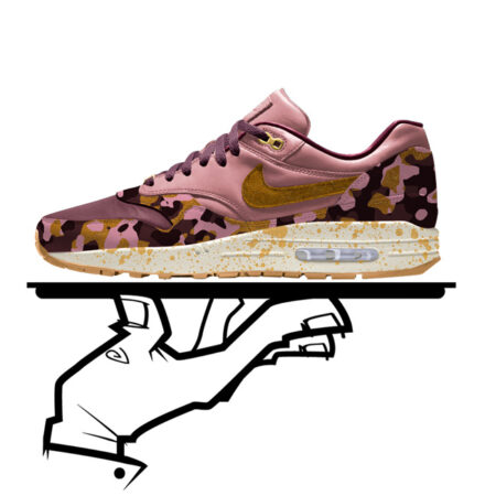 Custom Nike Air Max 1 Premium Women's CaMaroon V2