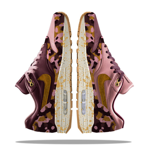 Custom Nike Air Max 1 Premium Women's CaMaroon V1 - Image 2