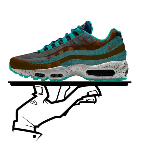 Custom Nike Air Max 95 (AM95) Patina by GourmetKickz