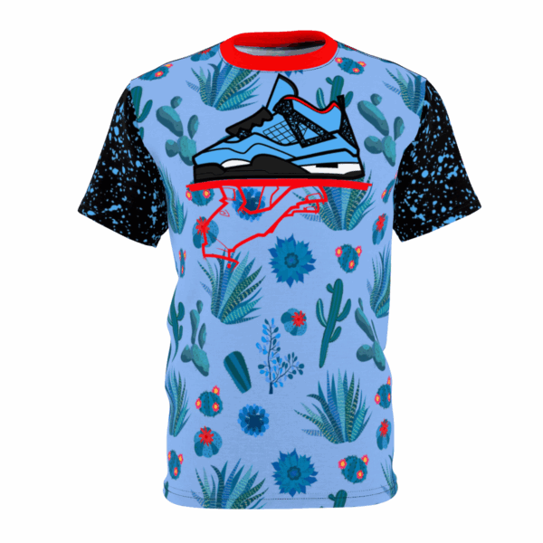 Shirt to Match Jordan 4 Cactus Jack Sneaker Colorway | Blue Cactus V4