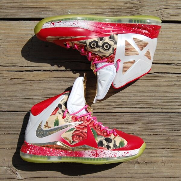 Custom "Before HeRose" LeBron X by GourmetKickz - Image 4