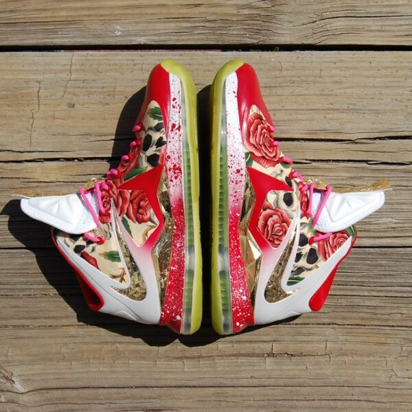 Custom "Before HeRose" LeBron X by GourmetKickz - Image 6