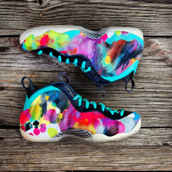 Custom "Colorful Asylum" Foamposite by GourmetKickz aka "Full Color Rorschach" - Image 2