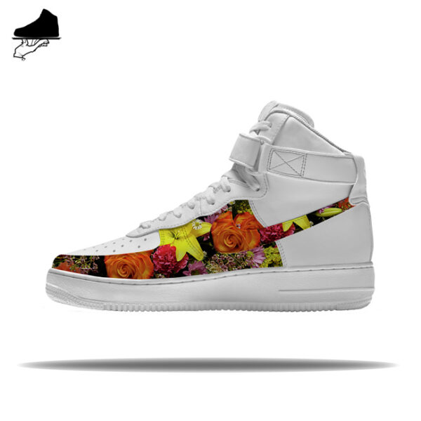 Custom Flower Bomb Nike AF1 High by GourmetKickz - Image 5