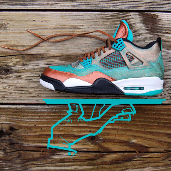 Custom "Patina" Jordan 4 by GourmetKickz - Image 10