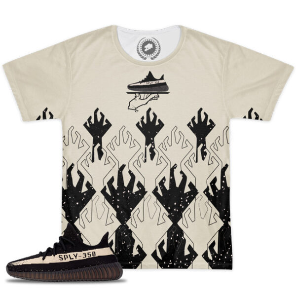 Shirt to Match Yeezy Boost 350 V2 Black / White Sneaker Colorway | V5