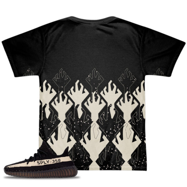 Shirt to Match Yeezy Boost 350 V2 Black / White Sneaker Colorway | V6 - Image 3