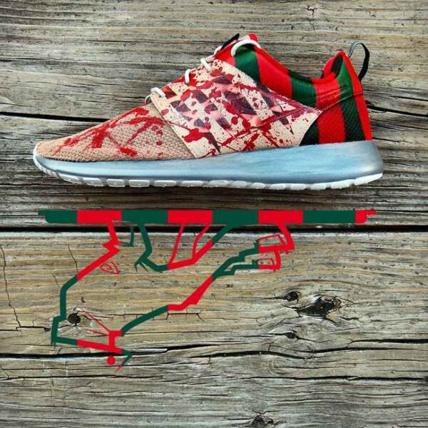 Custom Nike Roshe Run Premium "Freddy Krueger" by Chef - Image 8
