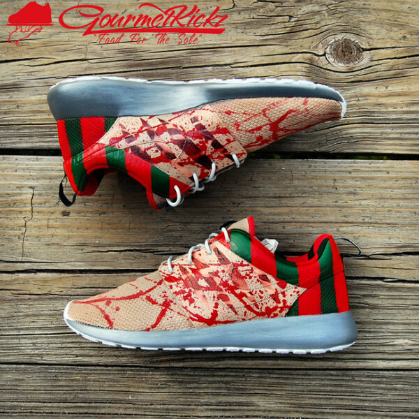Custom Nike Roshe Run Premium "Freddy Krueger" by Chef - Image 3