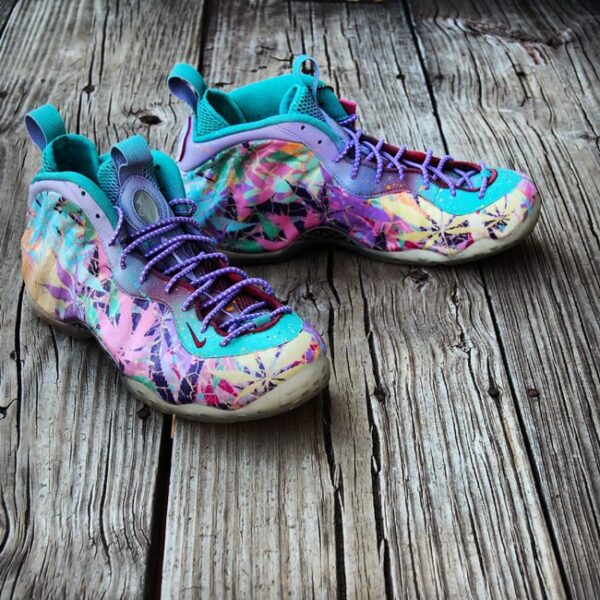 Custom "Kandy Kush" aka "Weedster Bunny" Easter 420 Foamposite - Image 2