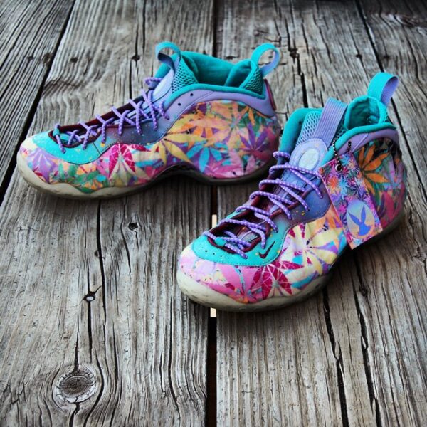 Custom "Kandy Kush" aka "Weedster Bunny" Easter 420 Foamposite - Image 3