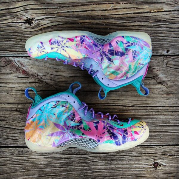 Custom "Kandy Kush" aka "Weedster Bunny" Easter 420 Foamposite - Image 5