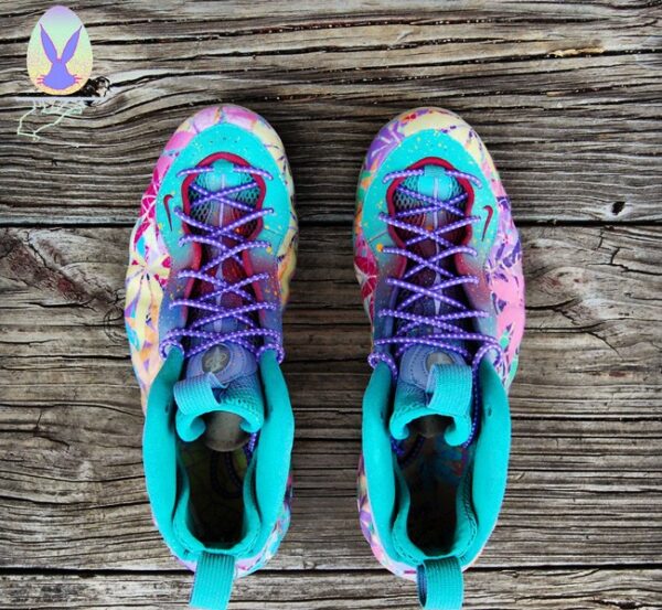 Custom "Kandy Kush" aka "Weedster Bunny" Easter 420 Foamposite - Image 6