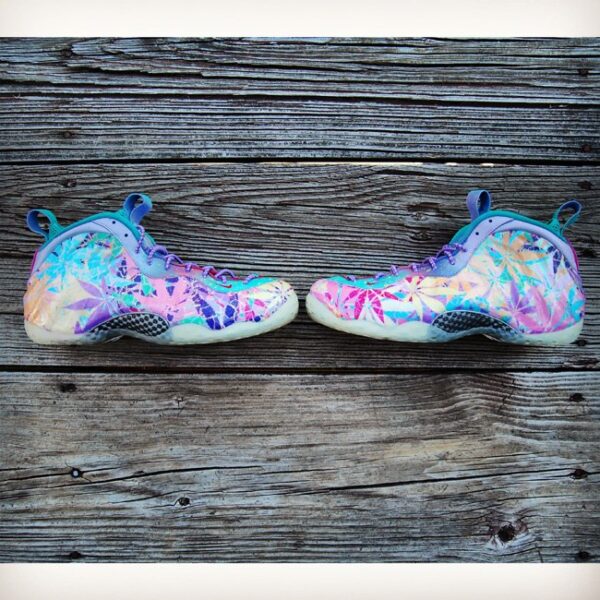 Custom "Kandy Kush" aka "Weedster Bunny" Easter 420 Foamposite - Image 8
