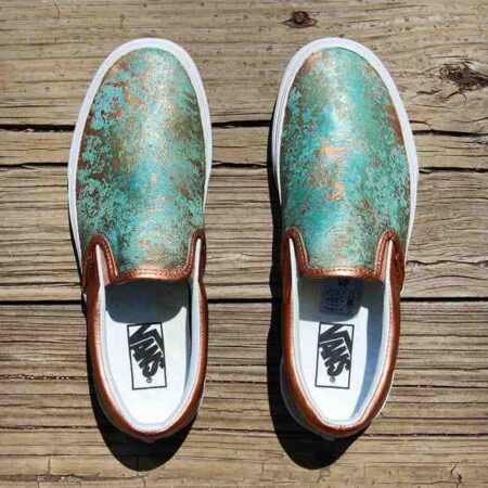 Custom Vans Slip-Ons Patina Premium Leather by GourmetKickz