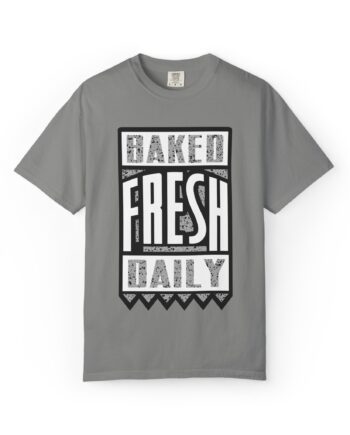 Shirt to Match Jordan 4 "White Cement" Baked Fresh Daily Graphic Tee in Grey