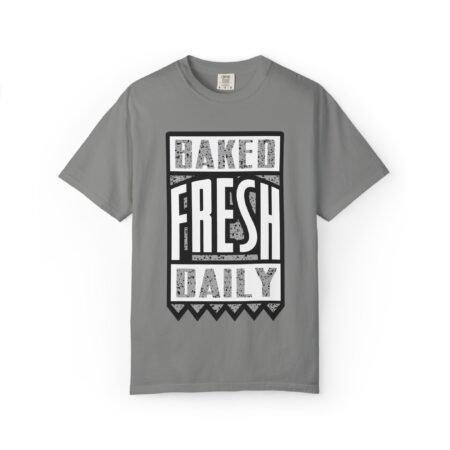 Shirt to Match Jordan 4 "White Cement" Baked Fresh Daily Graphic Tee in Grey
