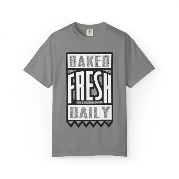 Shirt to Match Jordan 4 "White Cement" Baked Fresh Daily Graphic Tee in Grey