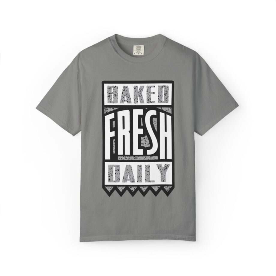 Shirt to Match Jordan 4 "White Cement" Baked Fresh Daily Graphic Tee in Grey