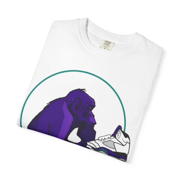 Shirt to Match Jordan 5 Grape 2025 Ape Ponders Grape in White - Image 3