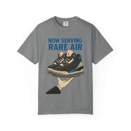 Now Serving Jordan 3 Rare Air T-Shirt, Sneaker Head Apparel, Unisex Graphic Tee in Grey by GourmetKickz