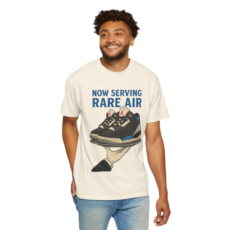 Now Serving Jordan 3 Rare Air T-Shirt, Sneaker Head Apparel, Unisex Graphic Tee in Ivory by GourmetKickz