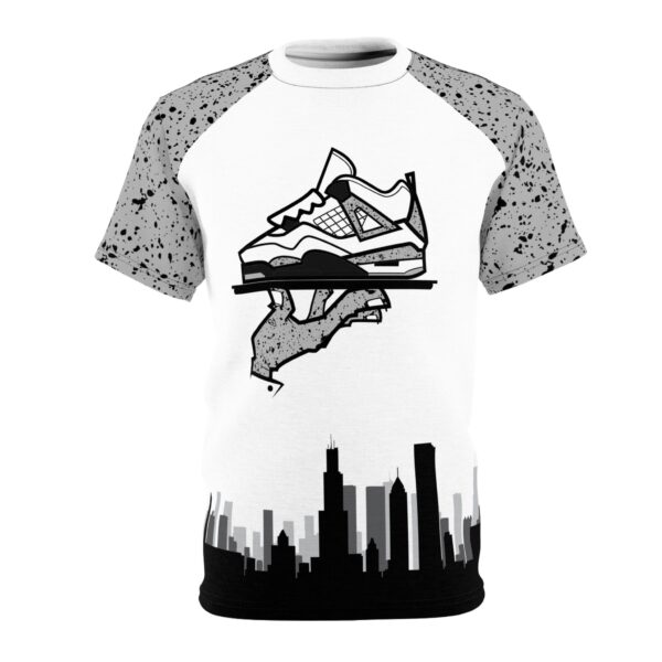 Shirt to Match Jordan 4 White Cement "Now Serving Over The Chi"